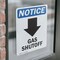 Signmission Gas Shutoff (Down Arrow) Sign With Symbol, 18 in W x Rectangle, Vinyl Decal OS-2PACK-NS-D-1824-V-13023 - alternate 3